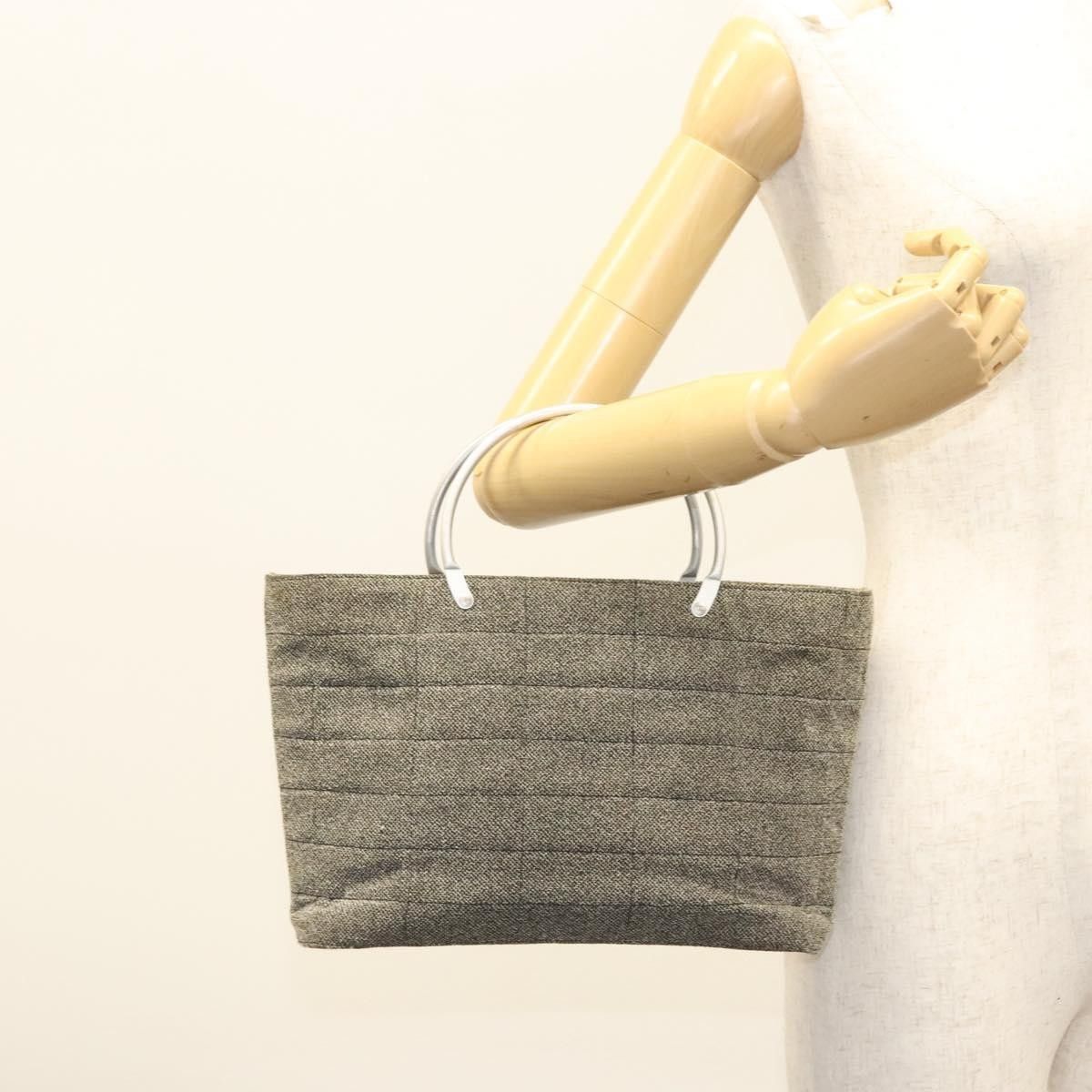 Chanel Chanel Vintage Chocolate Bar Metal Ring Tote Quilted Canvas Size ONE SIZE - 14 Thumbnail
