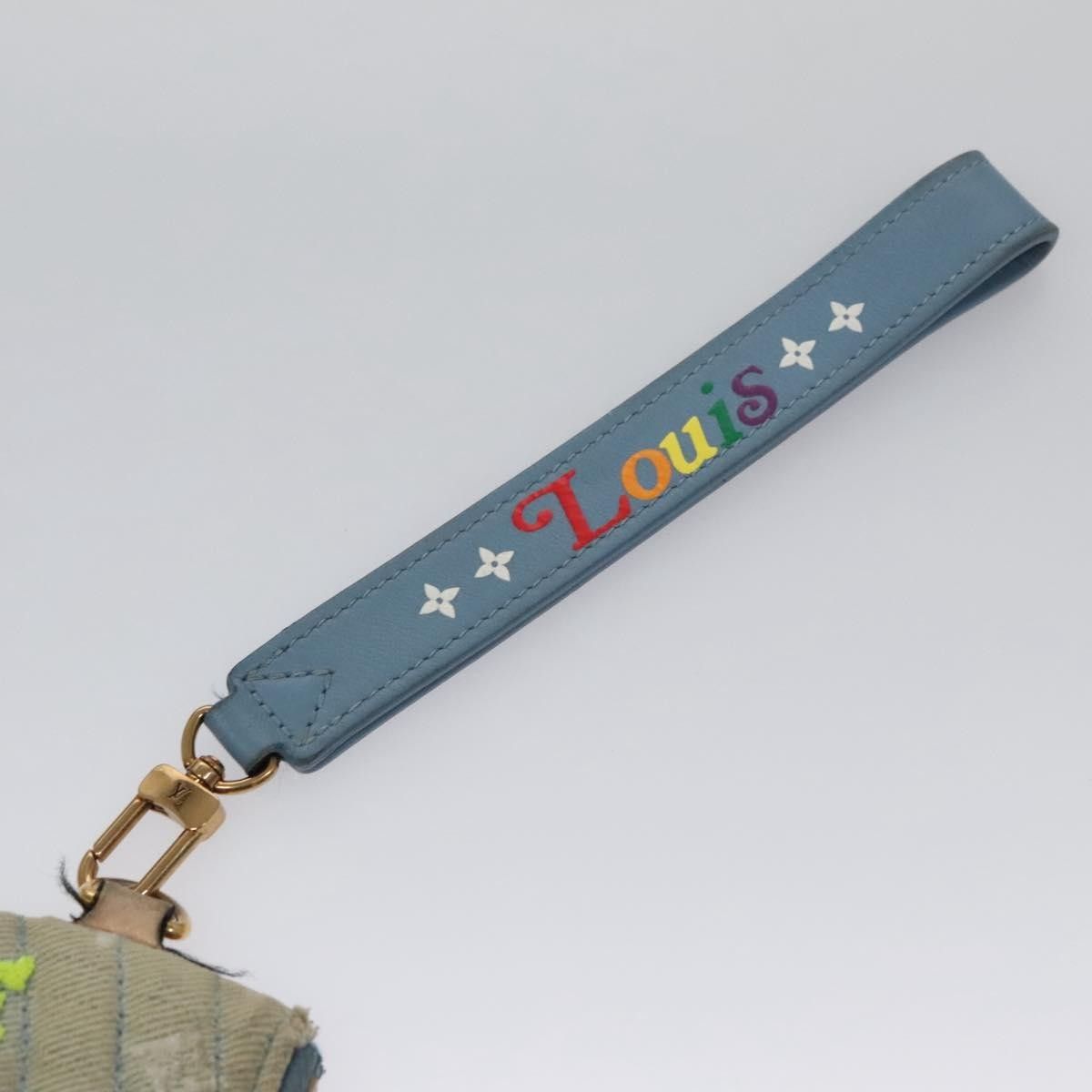 Louis Vuitton Louis Vuitton New Wave Zipped Pochette Monogram Embroidered Quilted Denim Size ONE SIZE - 16 Thumbnail