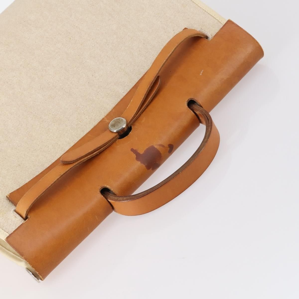 Hermes Hermes Herbag Toile and Leather Size ONE SIZE - 15 Thumbnail