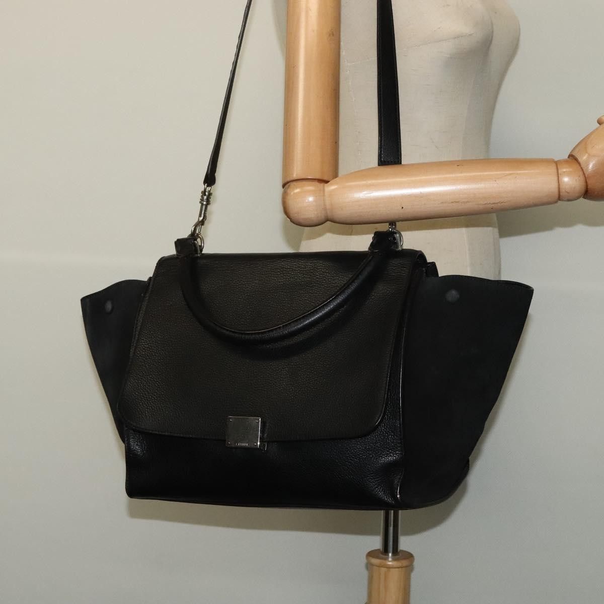 Celine Celine Trapeze Bag Leather with Suede Size ONE SIZE - 16 Thumbnail