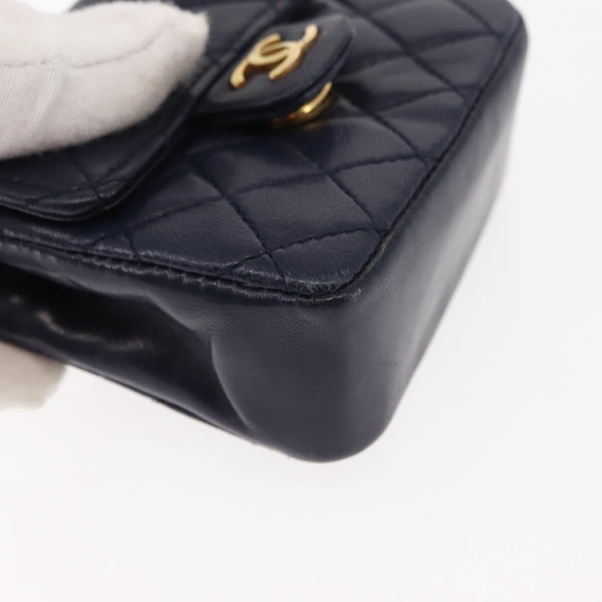 Chanel Chanel Square Classic Single Flap Top Handle Bag Quilted Lambskin Size ONE SIZE - 8 Thumbnail