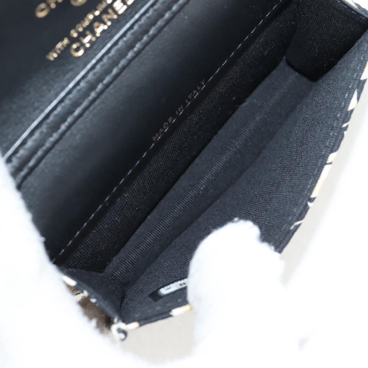 Chanel Chanel Flap Card Holder on Chain Quilted Printed Canvas Size ONE SIZE - 5 Thumbnail