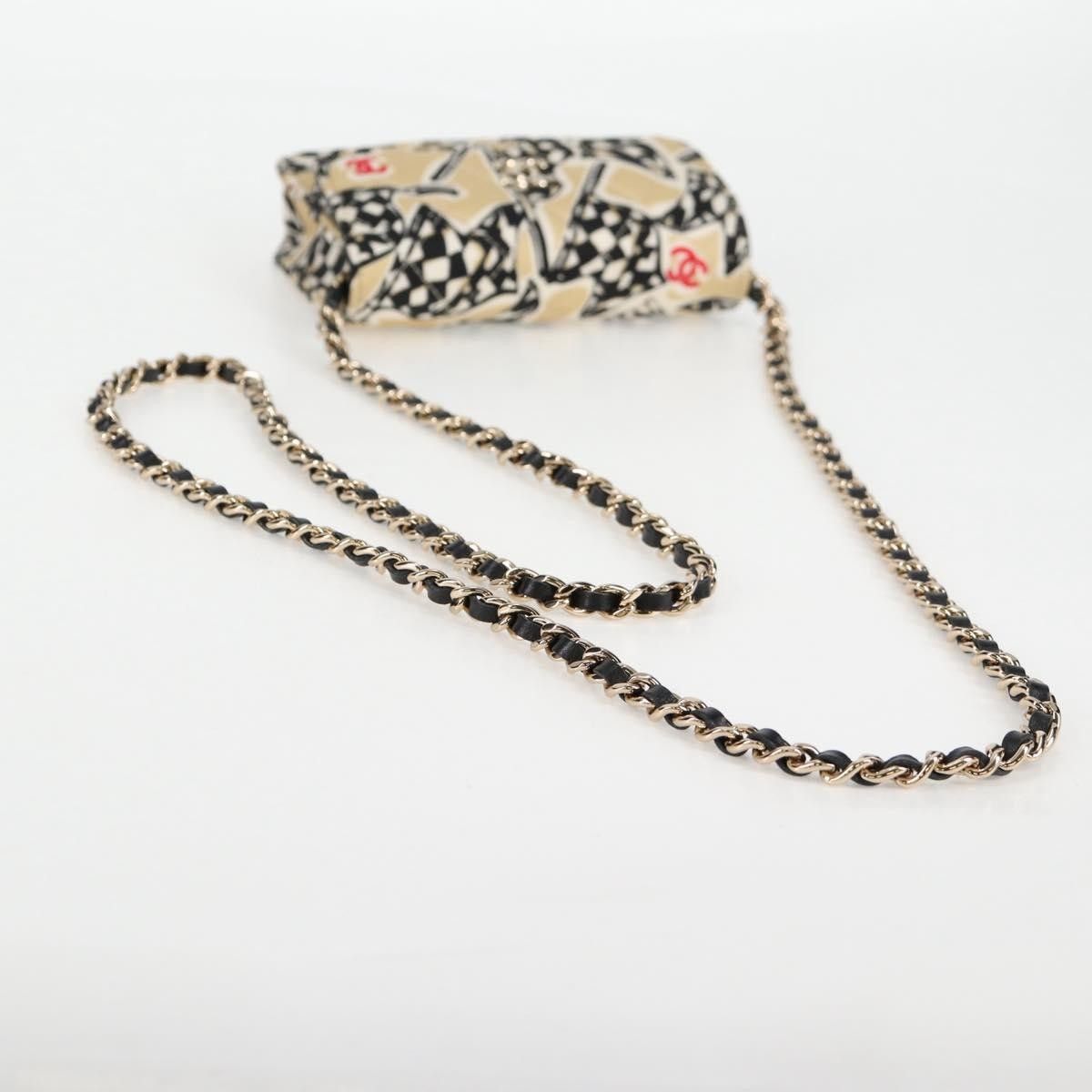 Chanel Chanel Flap Card Holder on Chain Quilted Printed Canvas Size ONE SIZE - 8 Thumbnail