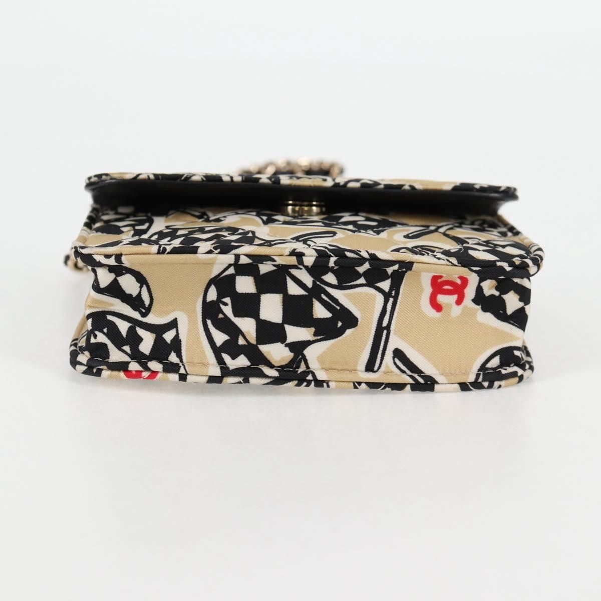 Chanel Chanel Flap Card Holder on Chain Quilted Printed Canvas Size ONE SIZE - 16 Thumbnail