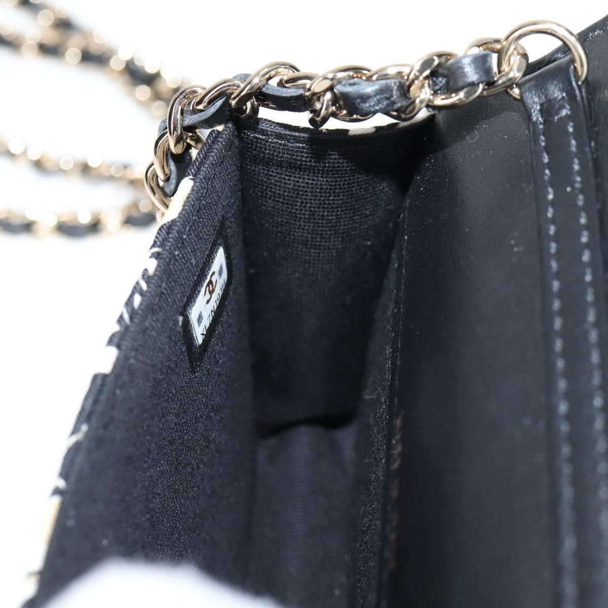 Chanel Chanel Flap Card Holder on Chain Quilted Printed Canvas Size ONE SIZE - 21 Thumbnail