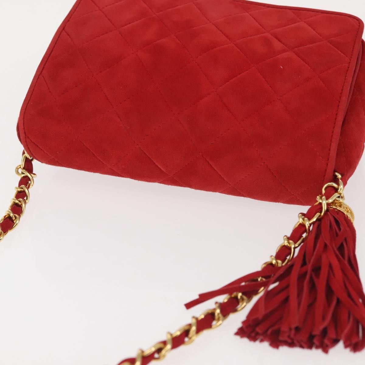 Chanel Chanel Vintage Tassel Full Flap Shoulder Bag Quilted Suede Size ONE SIZE - 15 Thumbnail