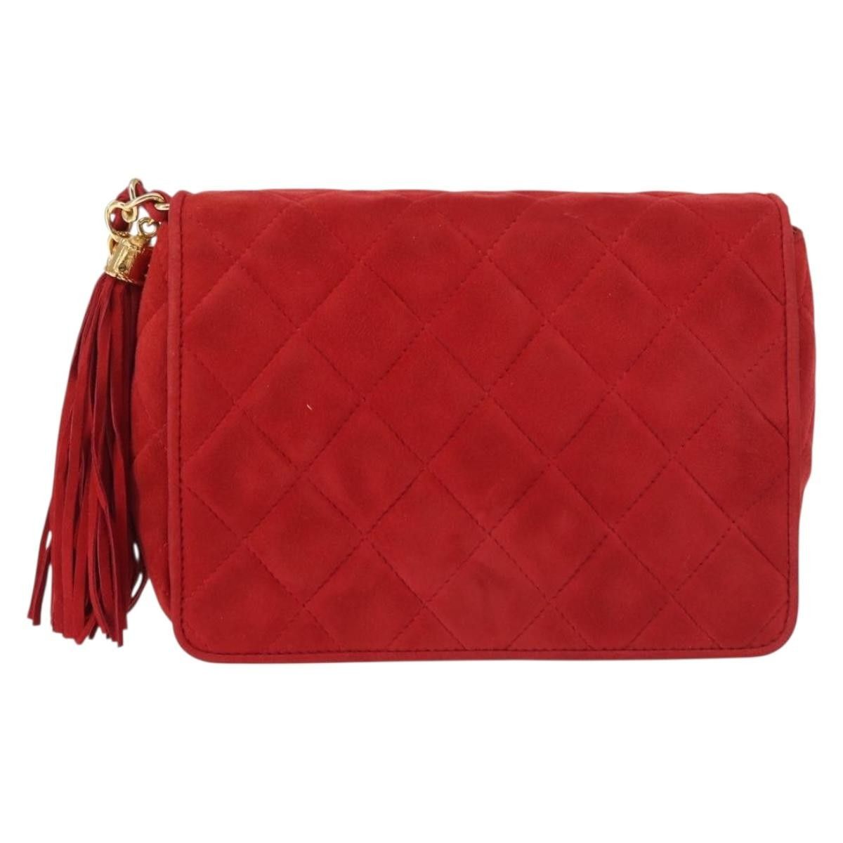 Chanel Chanel Vintage Tassel Full Flap Shoulder Bag Quilted Suede Size ONE SIZE - 17 Thumbnail