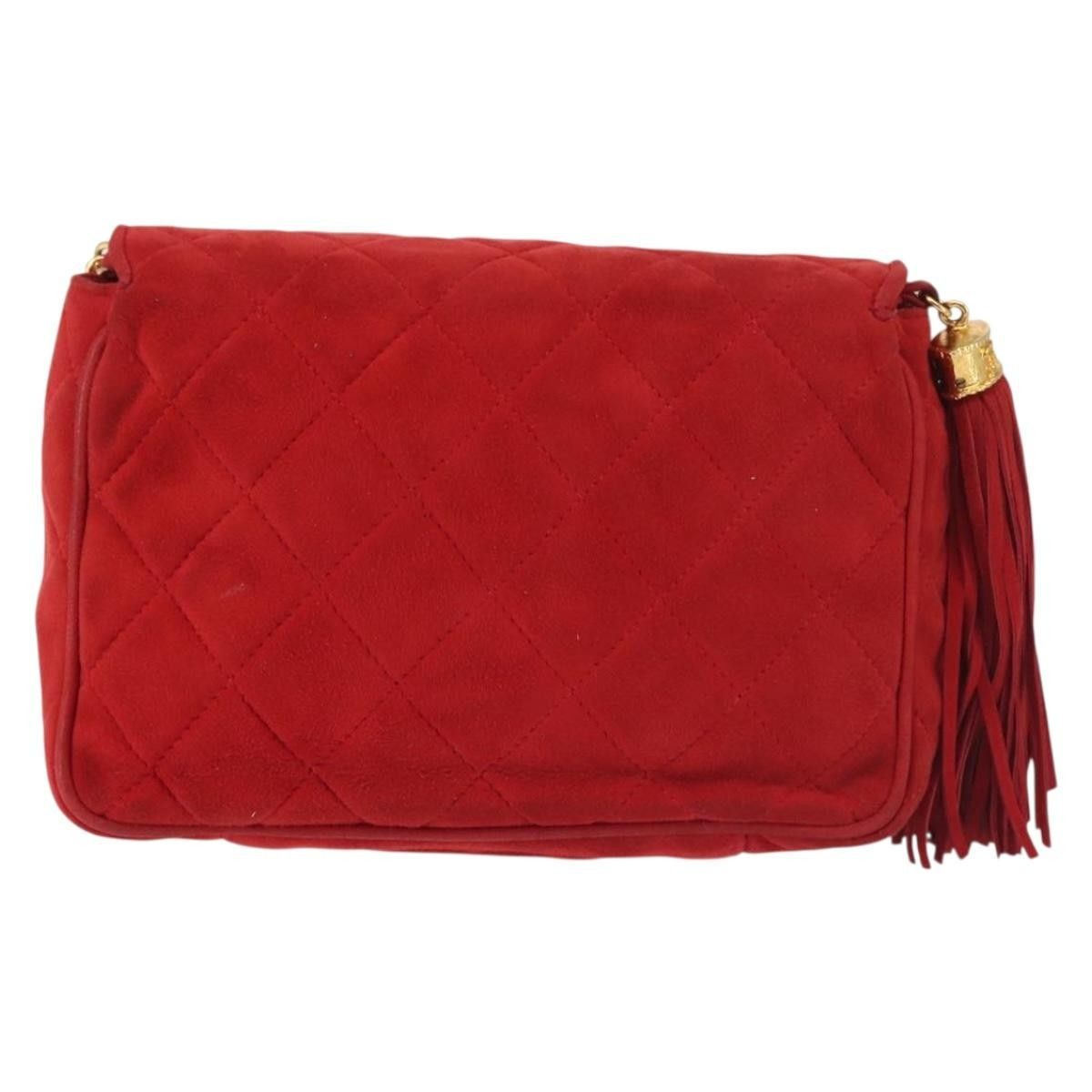 Chanel Chanel Vintage Tassel Full Flap Shoulder Bag Quilted Suede Size ONE SIZE - 2 Thumbnail
