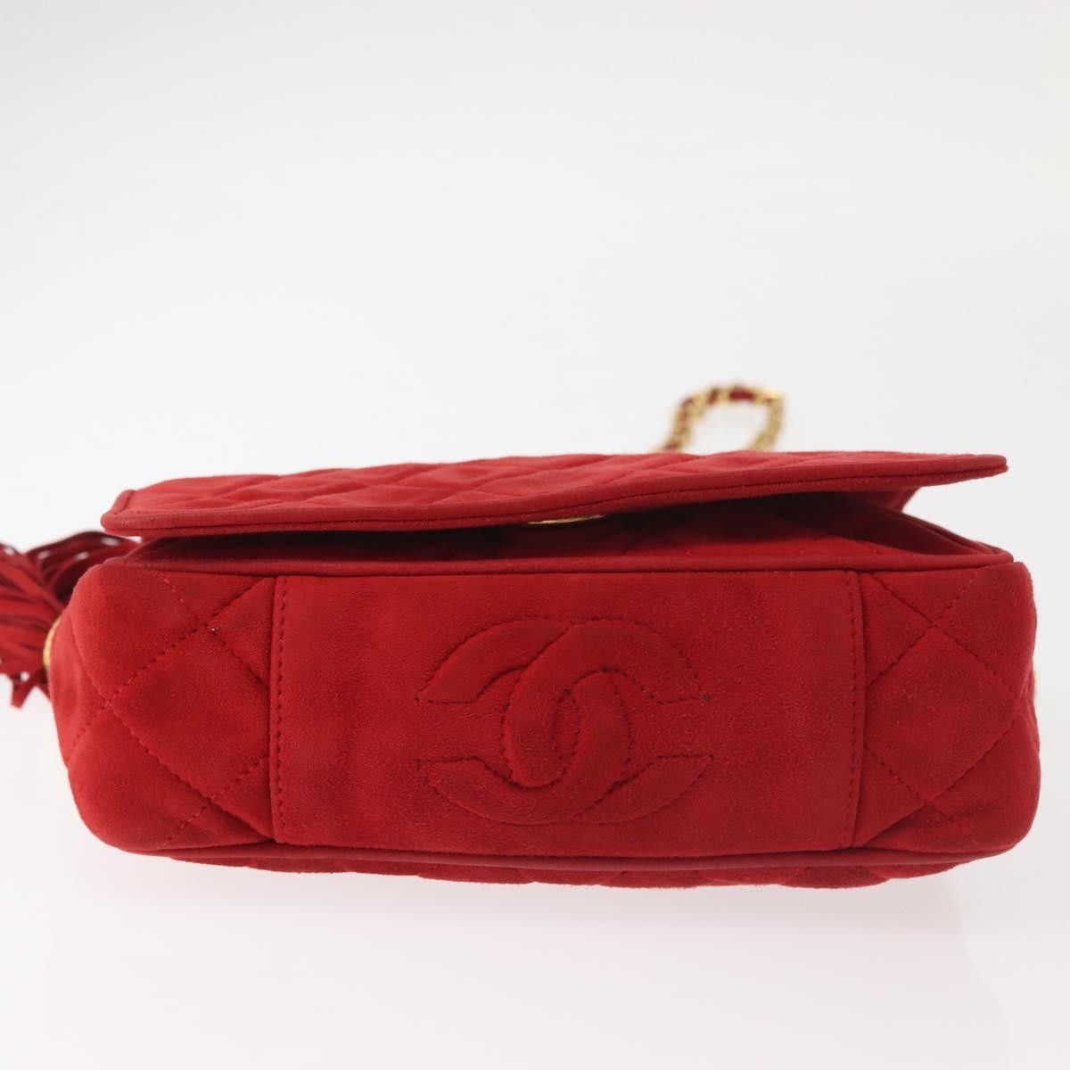 Chanel Chanel Vintage Tassel Full Flap Shoulder Bag Quilted Suede Size ONE SIZE - 14 Thumbnail