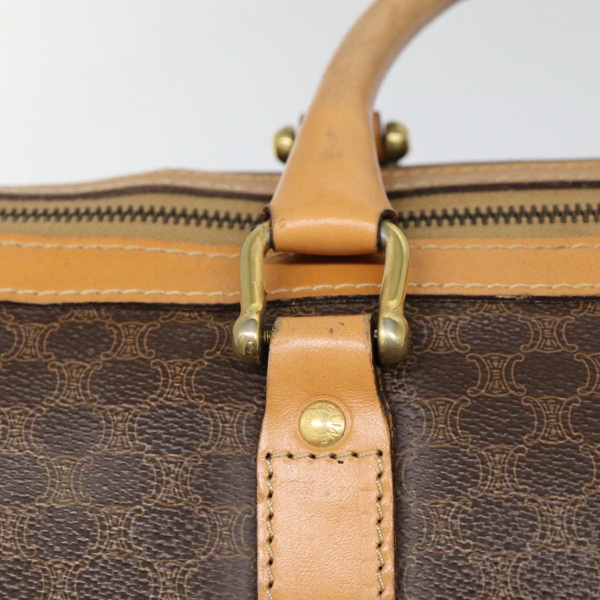Celine Celine Vintage Boston Bag Macadam Coated Canvas Size ONE SIZE - 15 Thumbnail