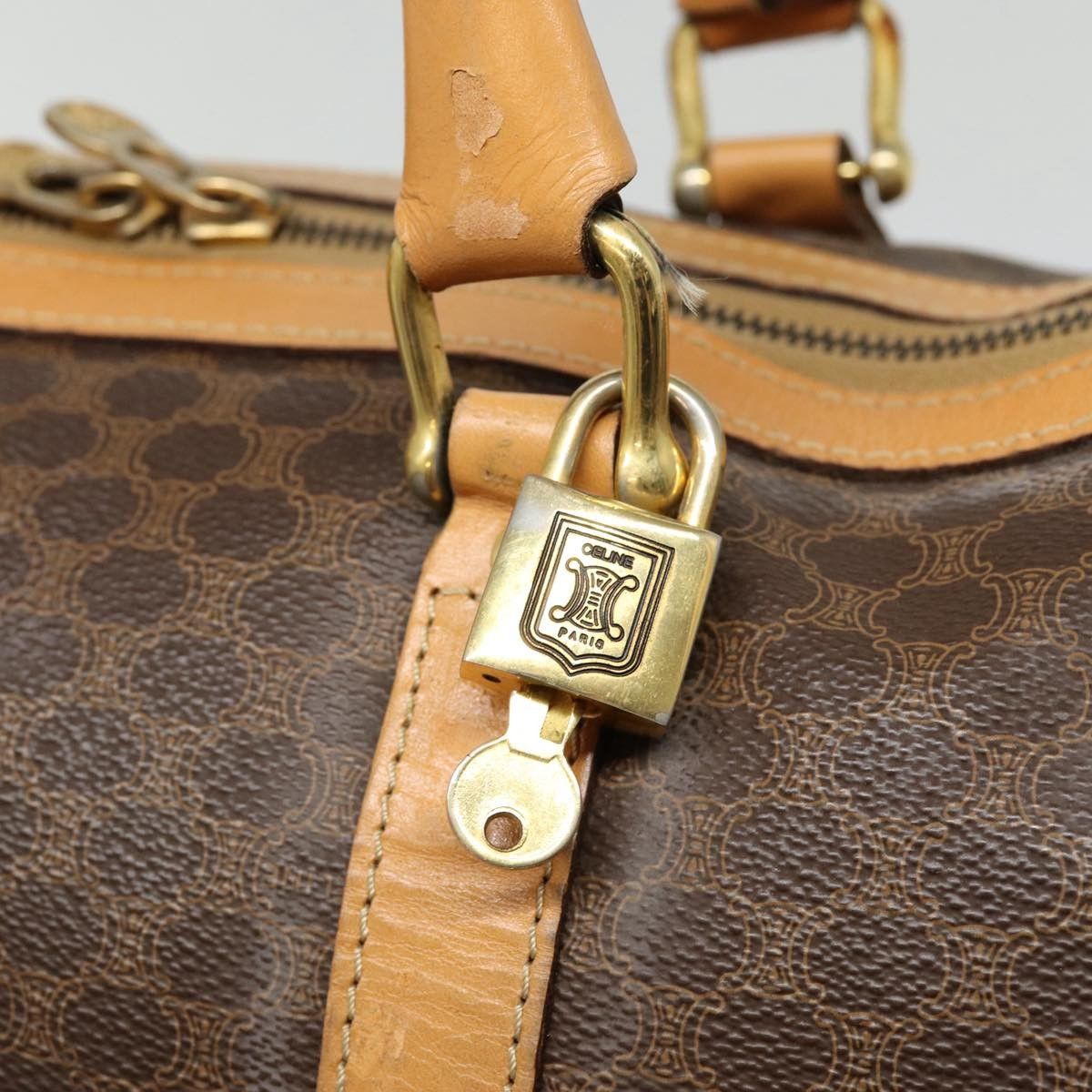 Celine Celine Vintage Boston Bag Macadam Coated Canvas Size ONE SIZE - 16 Thumbnail