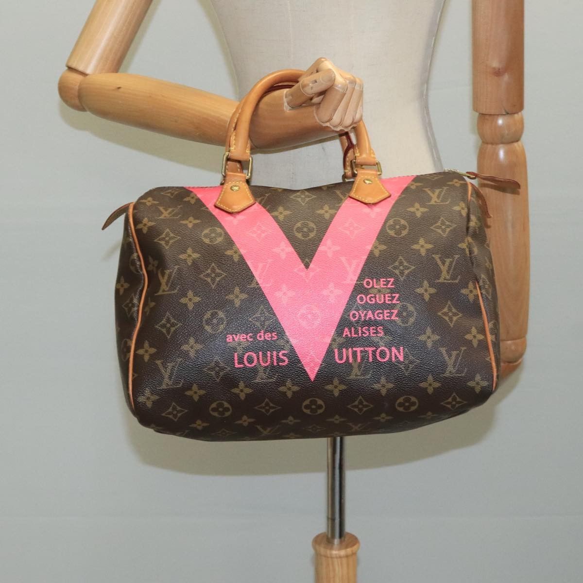 Louis Vuitton Louis Vuitton Speedy Handbag Limited Edition V Monogram Canvas Size ONE SIZE - 16 Thumbnail