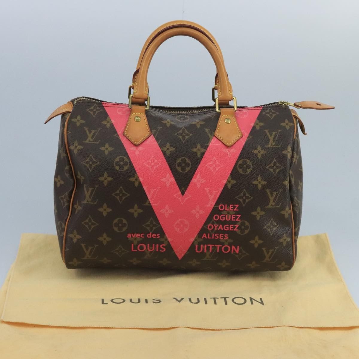 Louis Vuitton Louis Vuitton Speedy Handbag Limited Edition V Monogram Canvas Size ONE SIZE - 15 Thumbnail