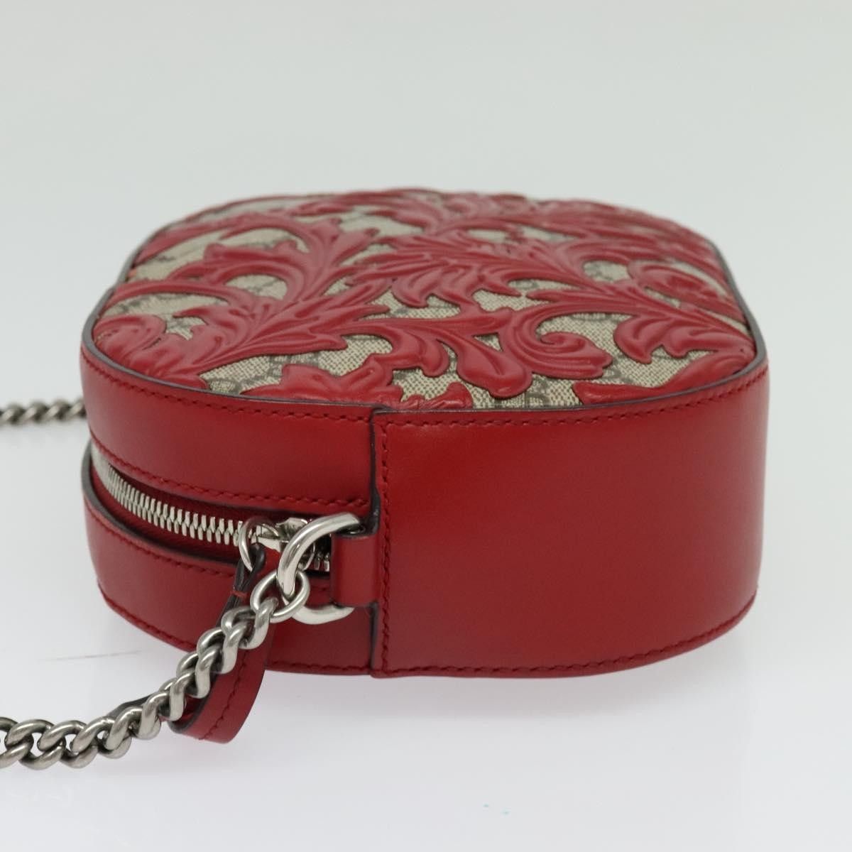 Gucci Gucci Chain Crossbody Bag Arabesque GG Coated Canvas with Leather Size ONE SIZE - 3 Thumbnail