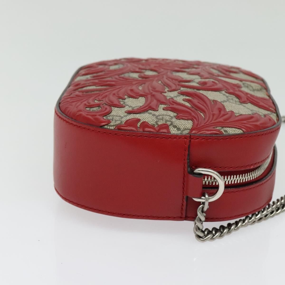 Gucci Gucci Chain Crossbody Bag Arabesque GG Coated Canvas with Leather Size ONE SIZE - 4 Thumbnail