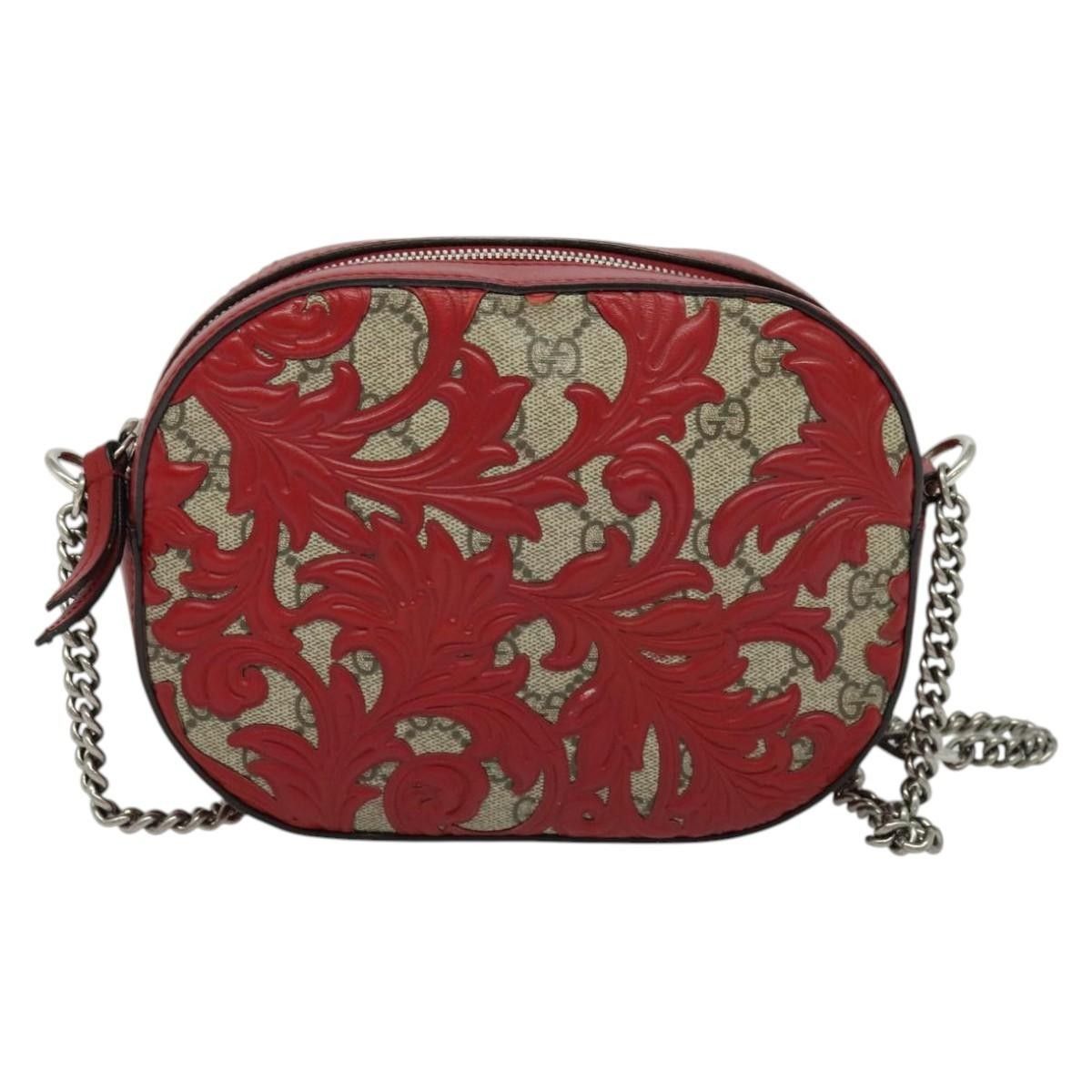 Gucci Gucci Chain Crossbody Bag Arabesque GG Coated Canvas with Leather Size ONE SIZE - 20 Thumbnail
