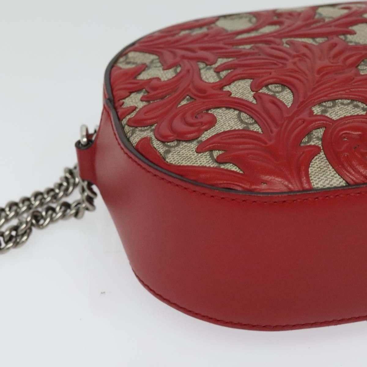 Gucci Gucci Chain Crossbody Bag Arabesque GG Coated Canvas with Leather Size ONE SIZE - 12 Thumbnail