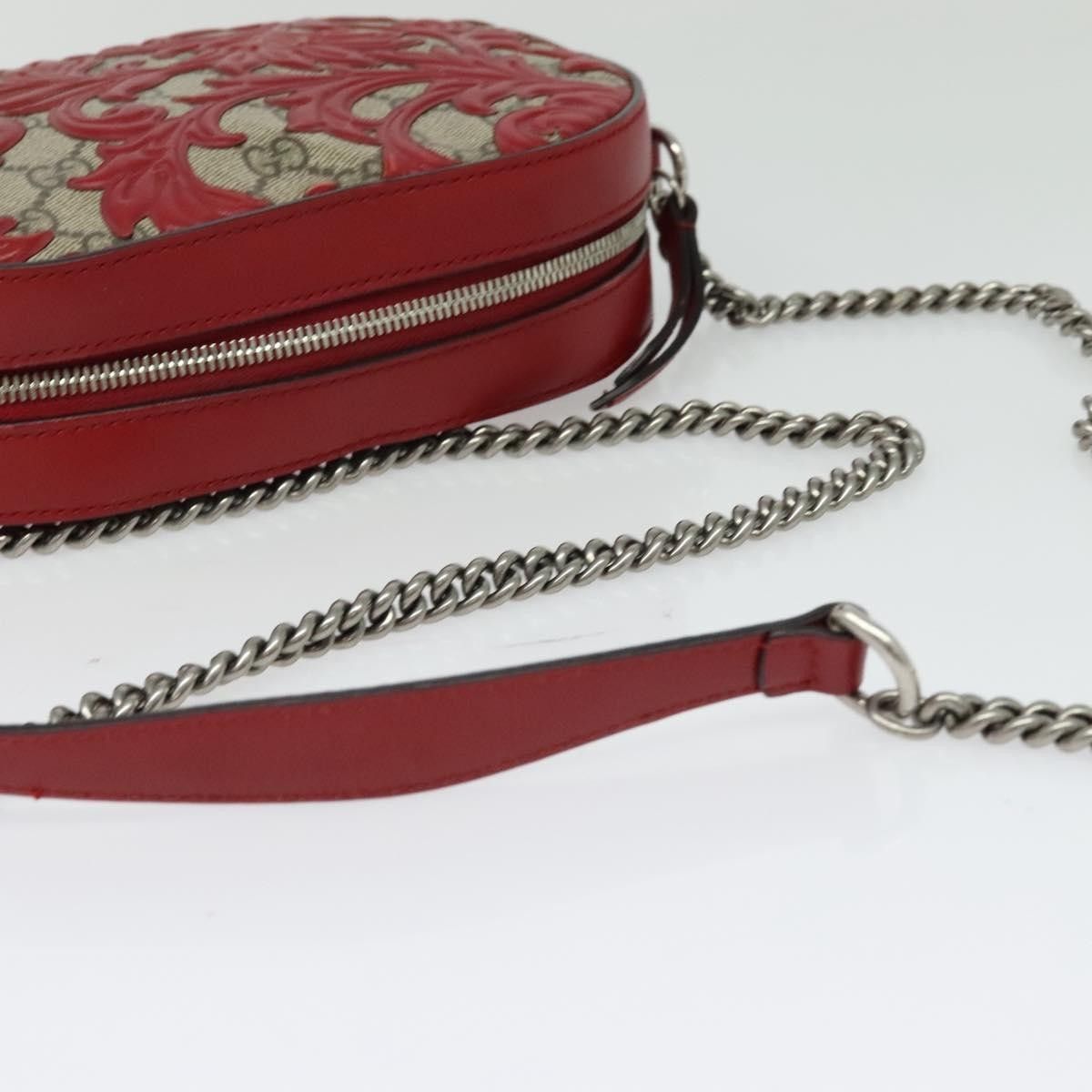 Gucci Gucci Chain Crossbody Bag Arabesque GG Coated Canvas with Leather Size ONE SIZE - 8 Thumbnail