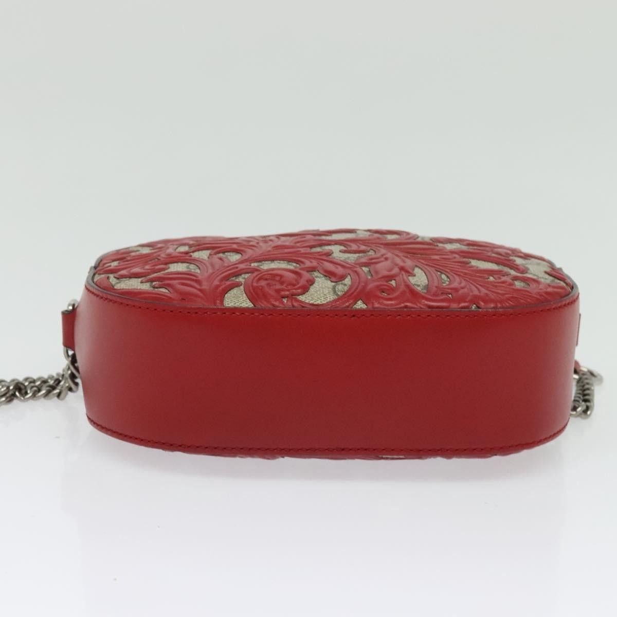 Gucci Gucci Chain Crossbody Bag Arabesque GG Coated Canvas with Leather Size ONE SIZE - 14 Thumbnail