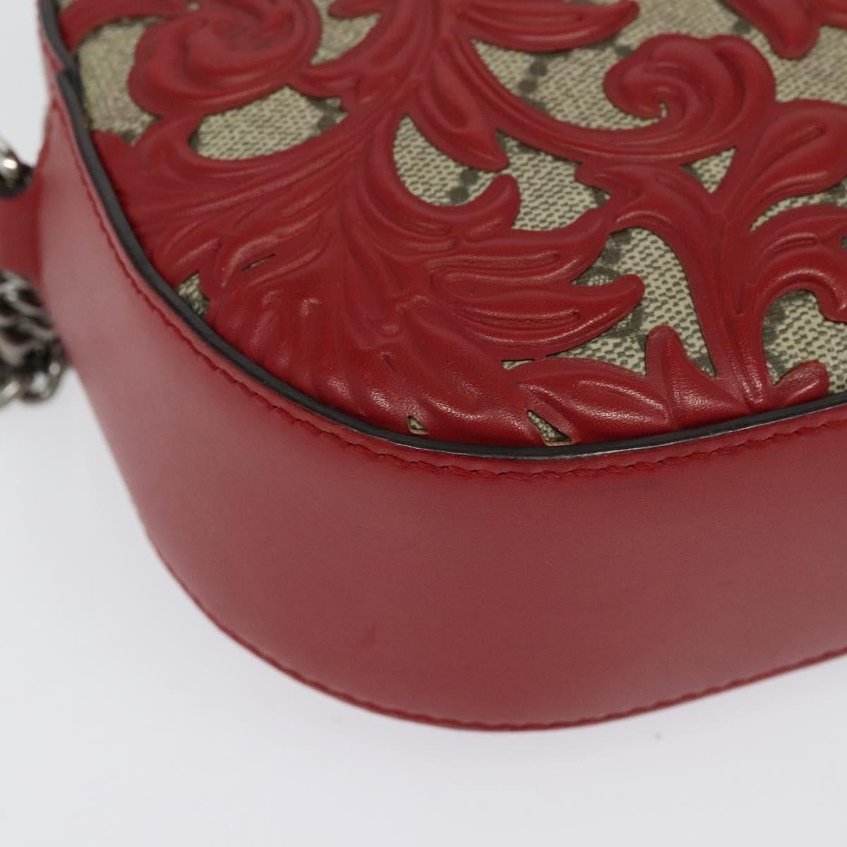 Gucci Gucci Chain Crossbody Bag Arabesque GG Coated Canvas with Leather Size ONE SIZE - 11 Thumbnail