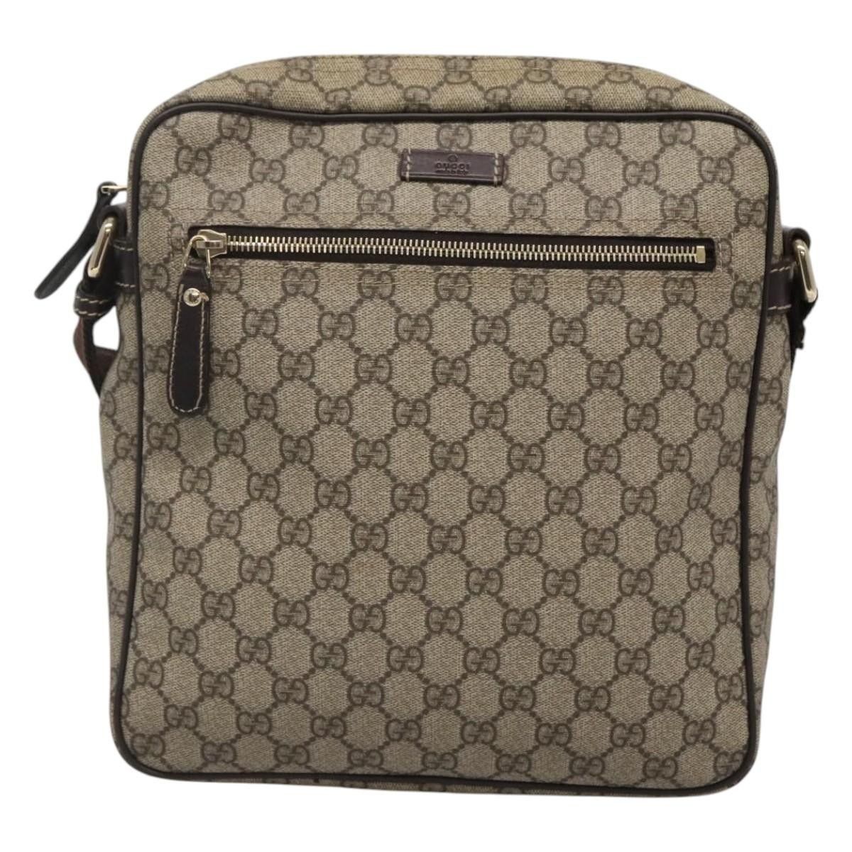 Gucci Gucci Front Zip Messenger GG Coated Canvas Size ONE SIZE - 17 Thumbnail