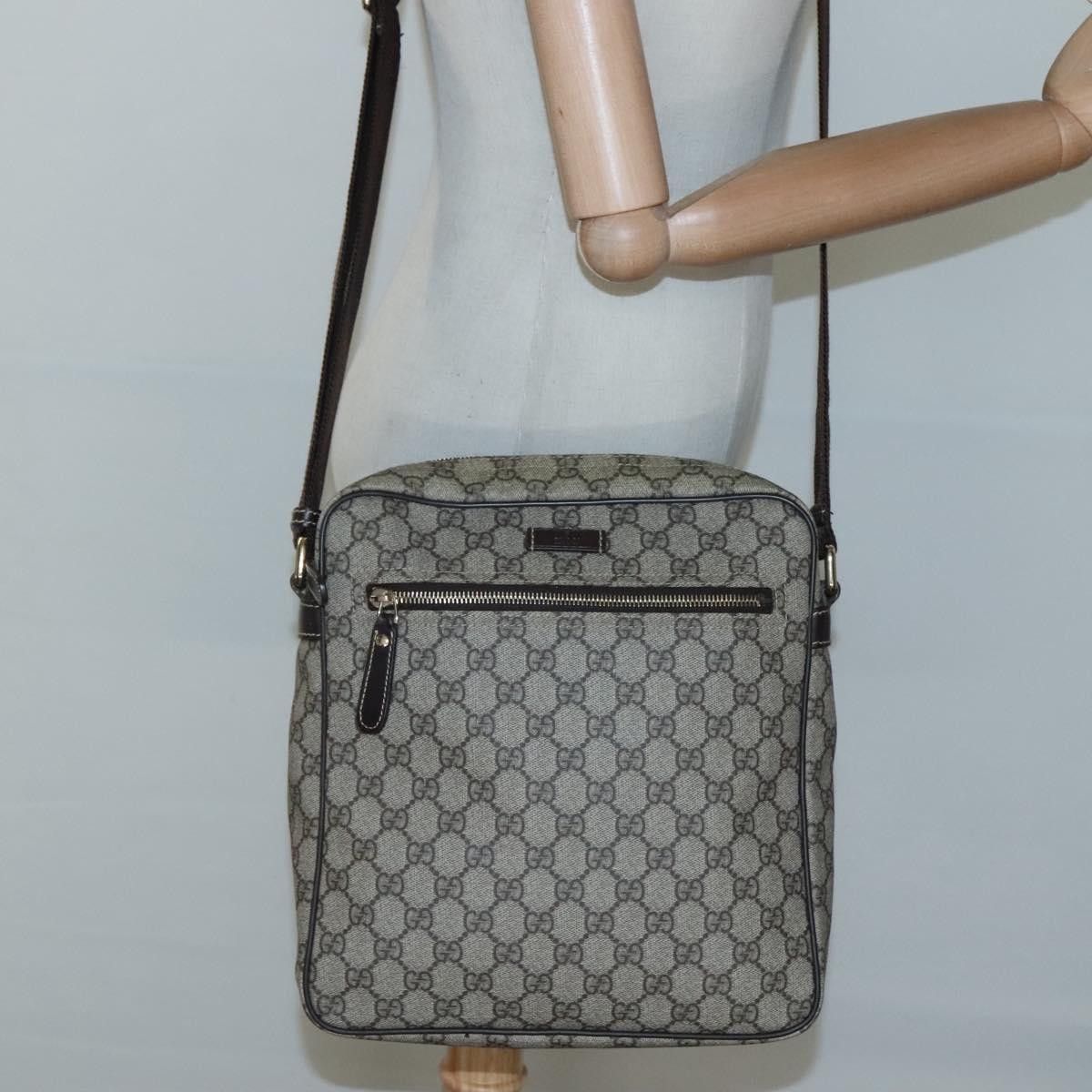 Gucci Gucci Front Zip Messenger GG Coated Canvas Size ONE SIZE - 15 Thumbnail