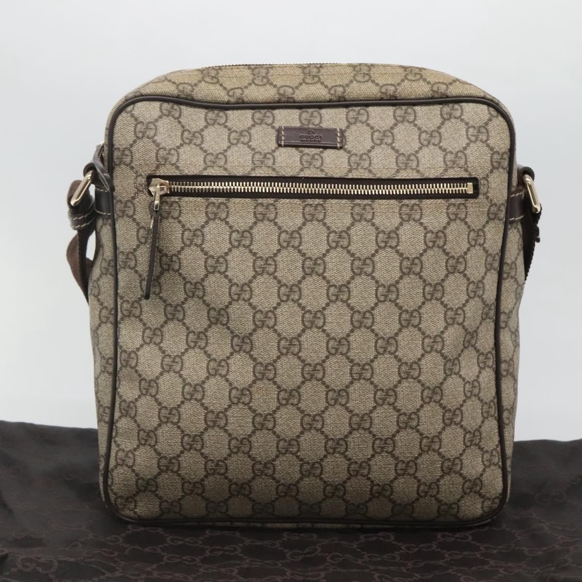 Gucci Gucci Front Zip Messenger GG Coated Canvas Size ONE SIZE - 14 Thumbnail