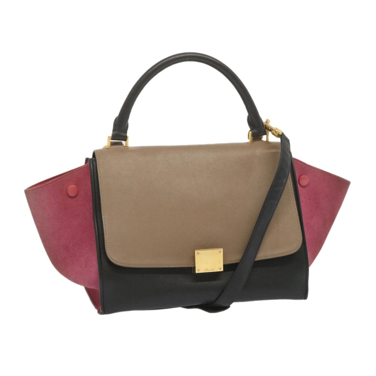 Celine Celine Trapeze Bag Leather with Suede Size ONE SIZE - 13 Thumbnail