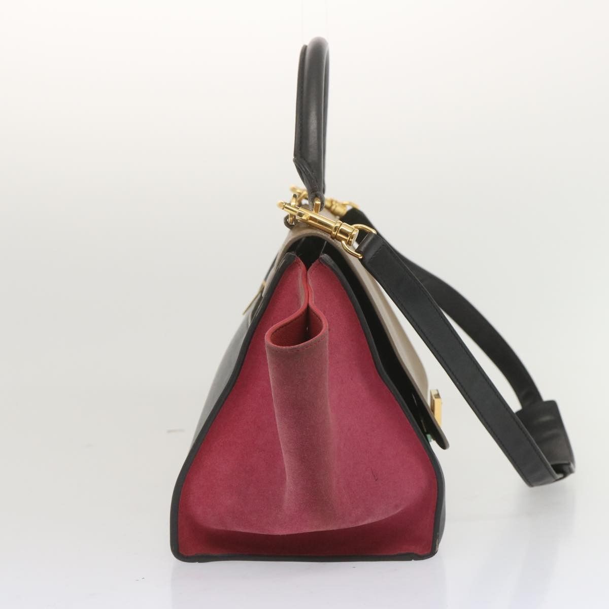 Celine Celine Trapeze Bag Leather with Suede Size ONE SIZE - 4 Thumbnail