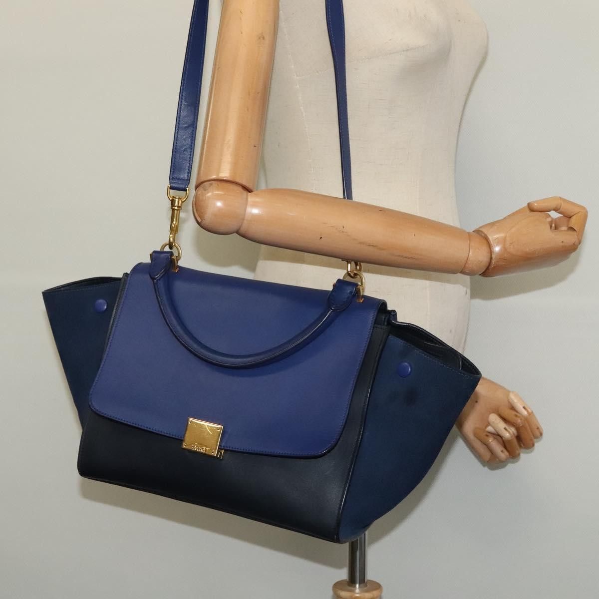 Celine Celine Trapeze Bag Leather with Suede Size ONE SIZE - 15 Thumbnail