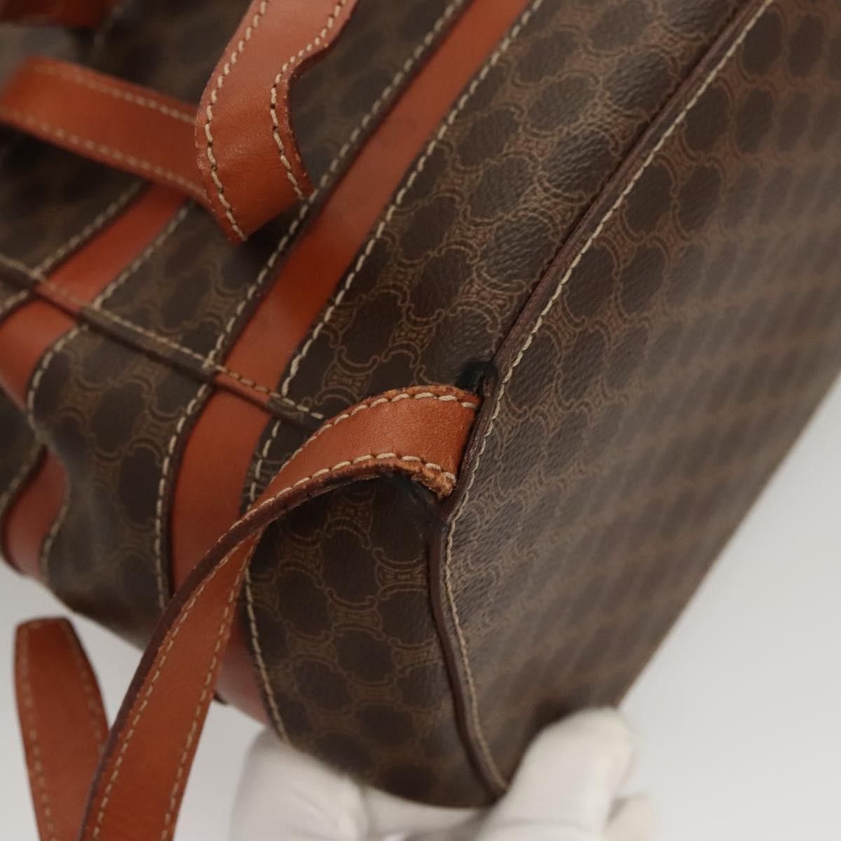Celine Celine Vintage Drawstring Flap Backpack Macadam Coated Canvas Size ONE SIZE - 9 Thumbnail