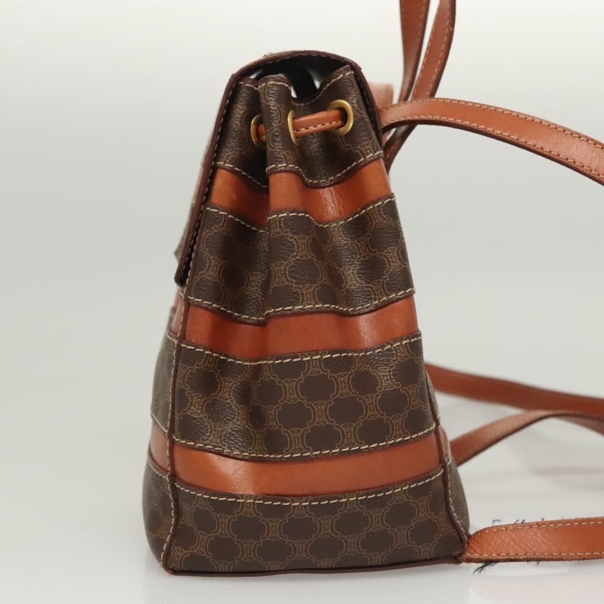 Celine Celine Vintage Drawstring Flap Backpack Macadam Coated Canvas Size ONE SIZE - 3 Thumbnail