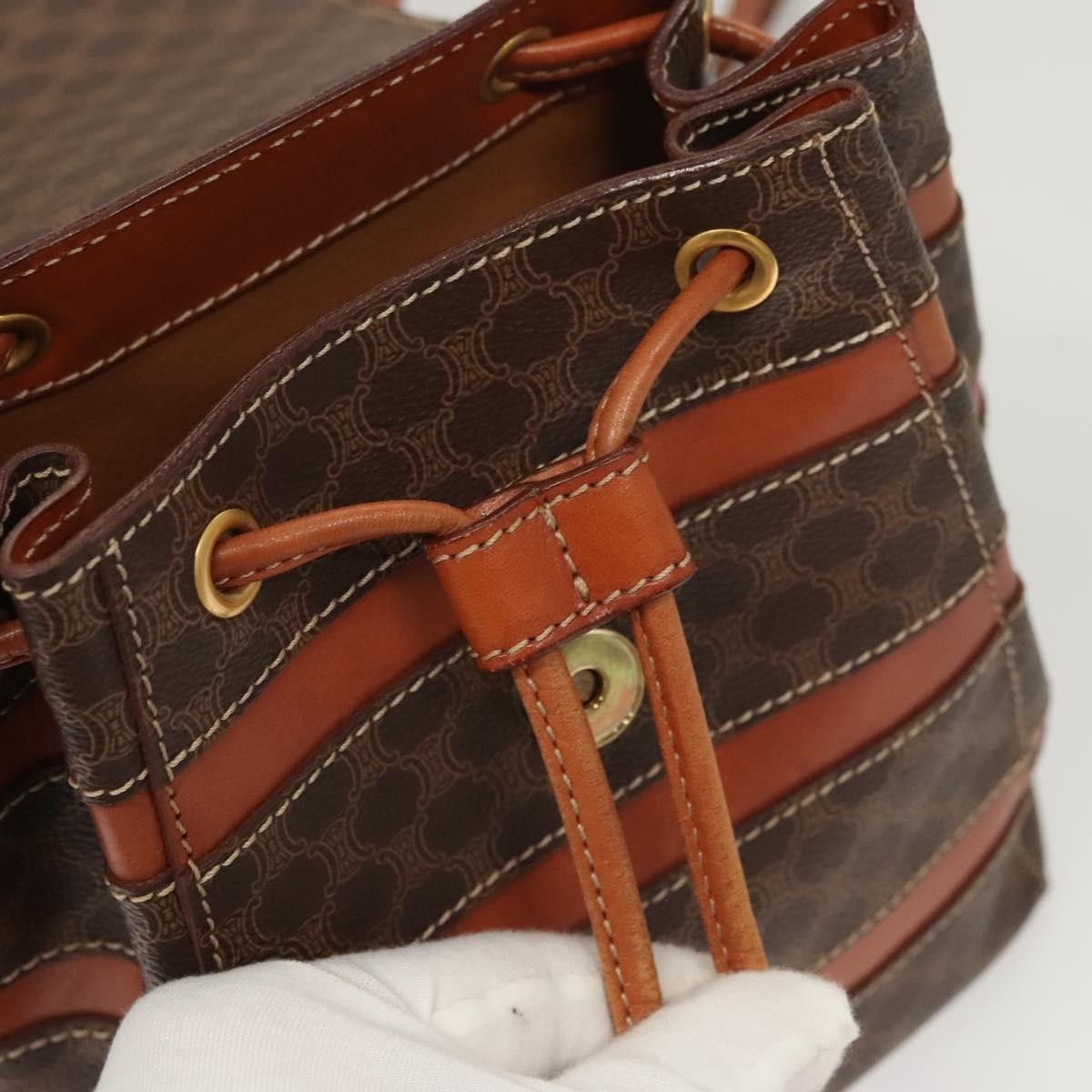 Celine Celine Vintage Drawstring Flap Backpack Macadam Coated Canvas Size ONE SIZE - 23 Thumbnail