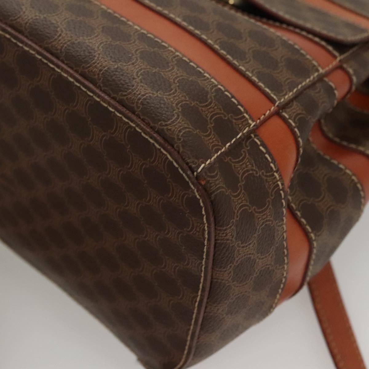 Celine Celine Vintage Drawstring Flap Backpack Macadam Coated Canvas Size ONE SIZE - 10 Thumbnail