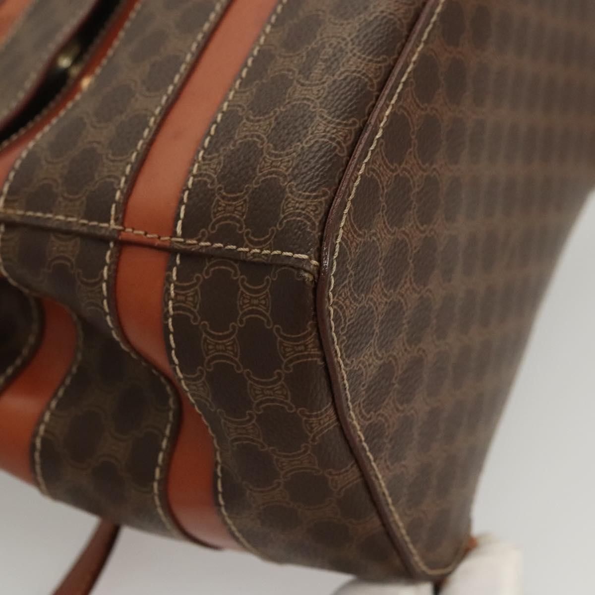 Celine Celine Vintage Drawstring Flap Backpack Macadam Coated Canvas Size ONE SIZE - 12 Thumbnail