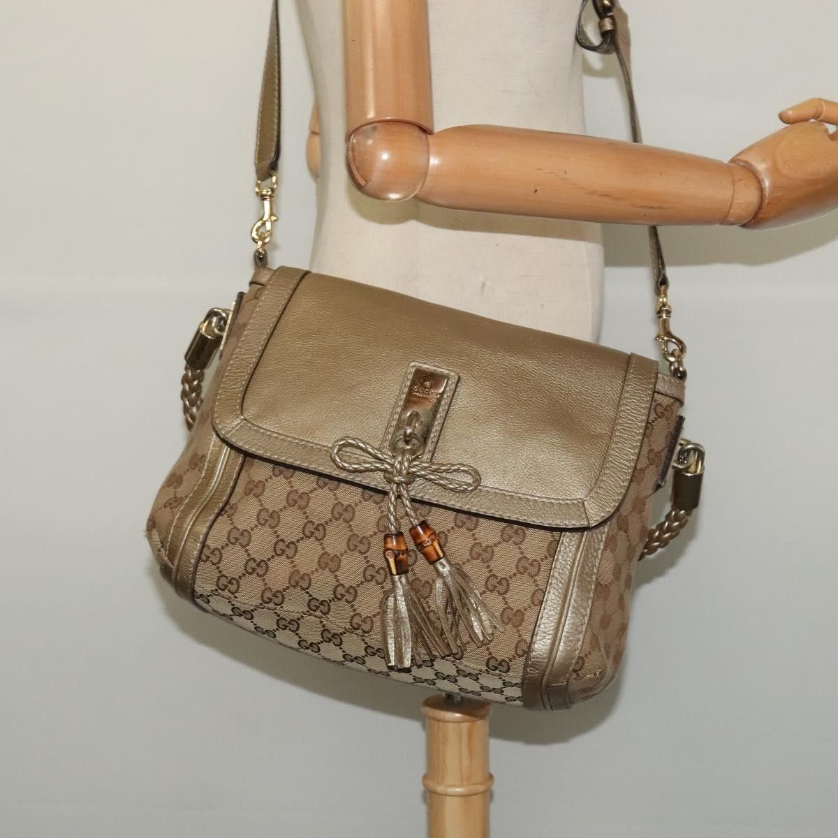 Gucci Gucci Bella Flap Shoulder Bag GG Canvas with Leather Size ONE SIZE - 14 Thumbnail