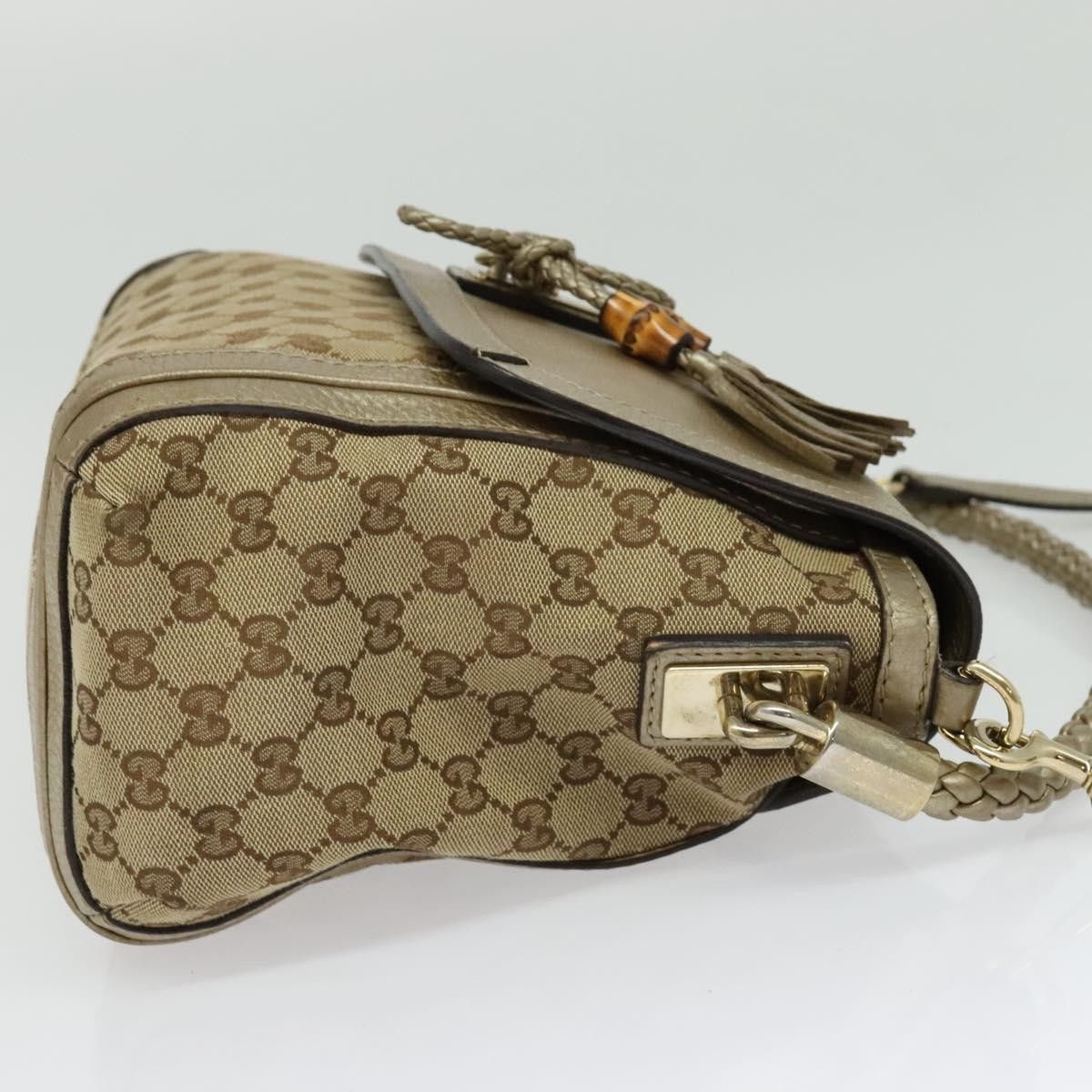 Gucci Gucci Bella Flap Shoulder Bag GG Canvas with Leather Size ONE SIZE - 4 Thumbnail