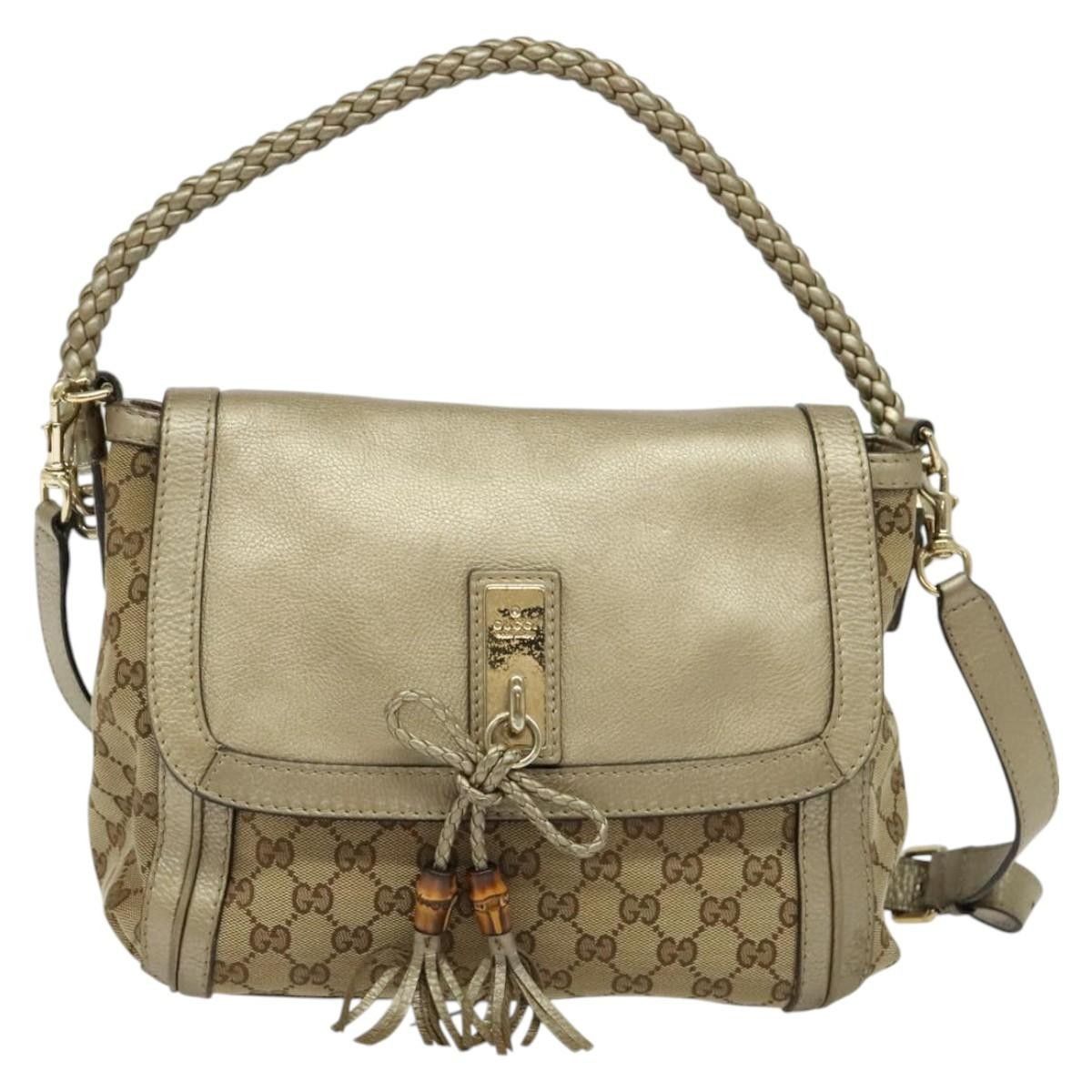 Gucci Gucci Bella Flap Shoulder Bag GG Canvas with Leather Size ONE SIZE - 15 Thumbnail