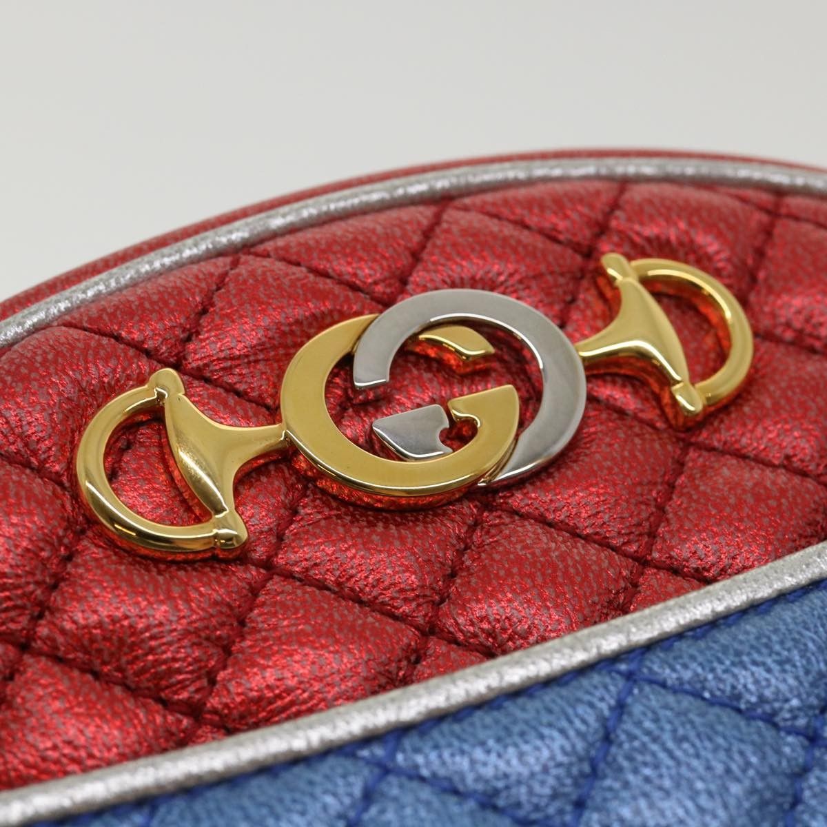 Gucci Gucci Trapuntata Camera Shoulder Bag Quilted Laminated Leather Size ONE SIZE - 13 Thumbnail