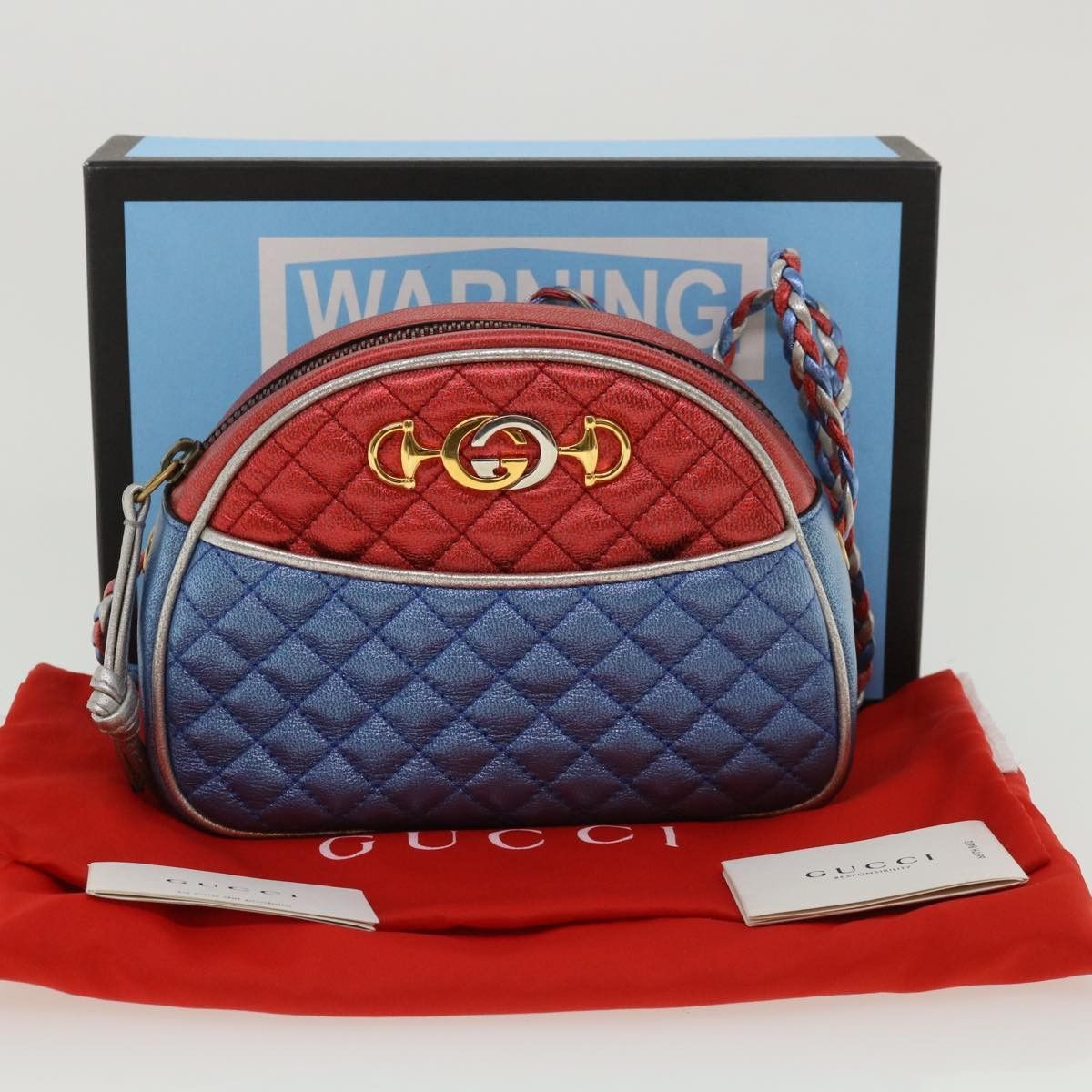 Gucci Gucci Trapuntata Camera Shoulder Bag Quilted Laminated Leather Size ONE SIZE - 14 Thumbnail