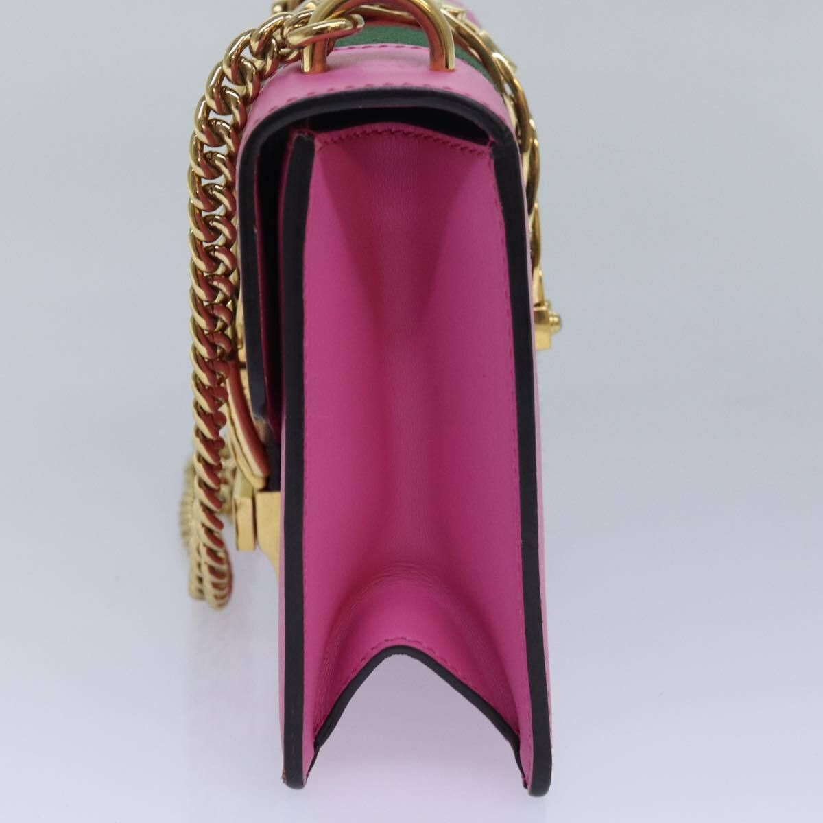 Gucci Gucci Sylvie Chain Shoulder Bag Leather Size ONE SIZE - 4 Thumbnail