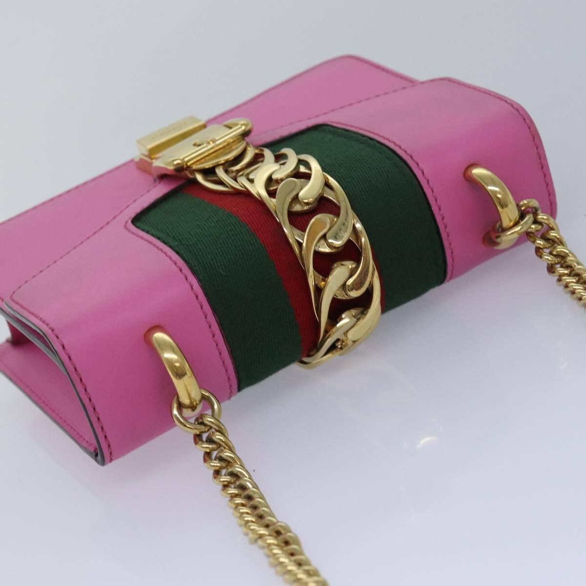 Gucci Gucci Sylvie Chain Shoulder Bag Leather Size ONE SIZE - 18 Thumbnail