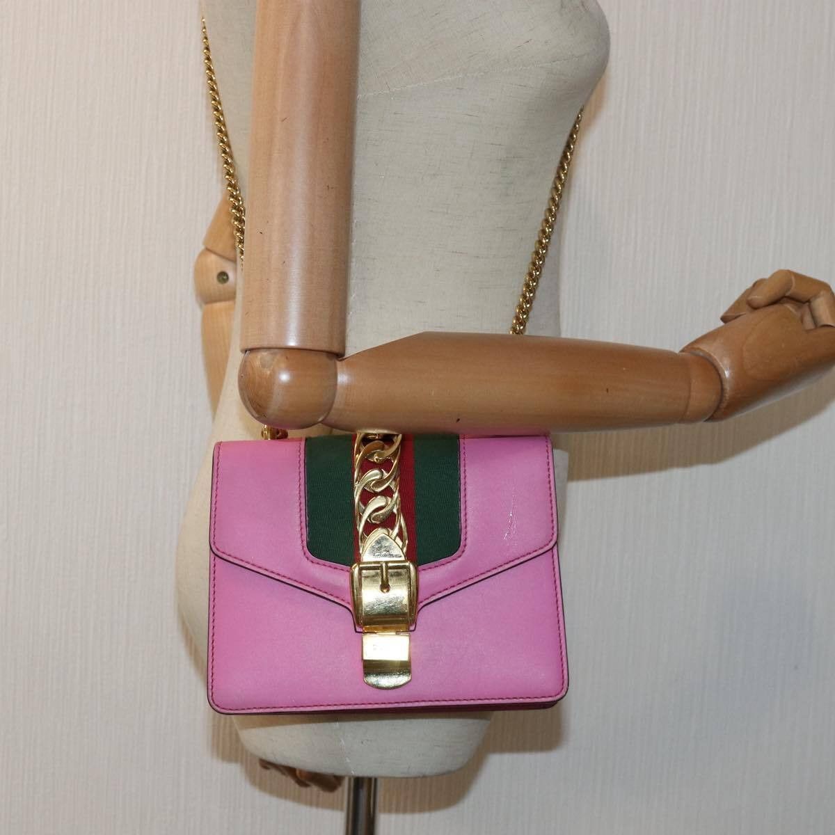 Gucci Gucci Sylvie Chain Shoulder Bag Leather Size ONE SIZE - 15 Thumbnail