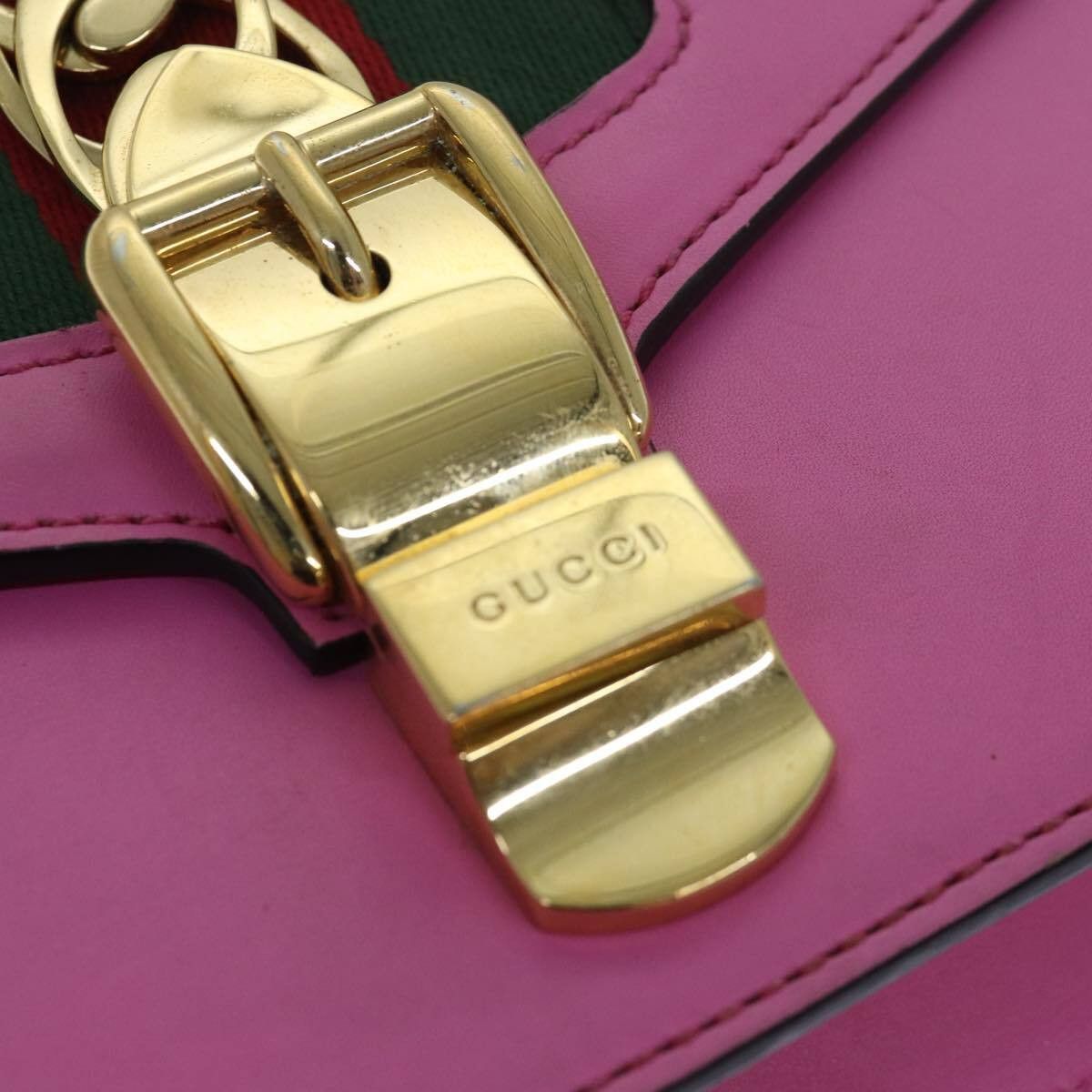 Gucci Gucci Sylvie Chain Shoulder Bag Leather Size ONE SIZE - 14 Thumbnail