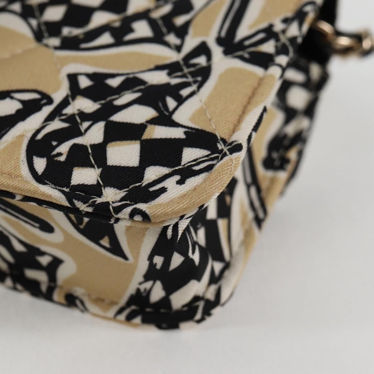 Chanel Chanel Flap Card Holder on Chain Quilted Printed Canvas Size ONE SIZE - 9 Thumbnail