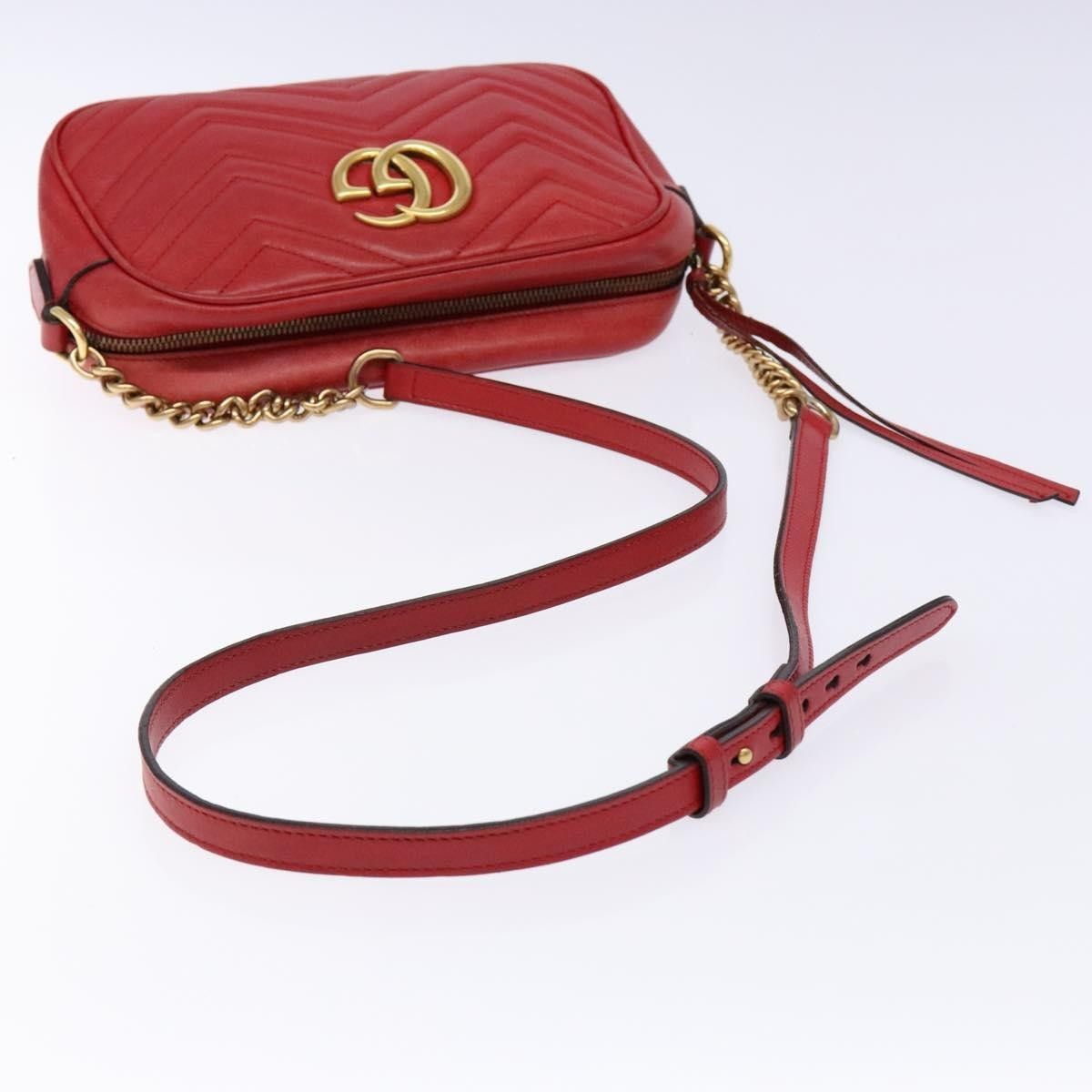 Gucci Gucci GG Marmont Triple Zip Chain Bag Matelasse Leather Size ONE SIZE - 8 Thumbnail