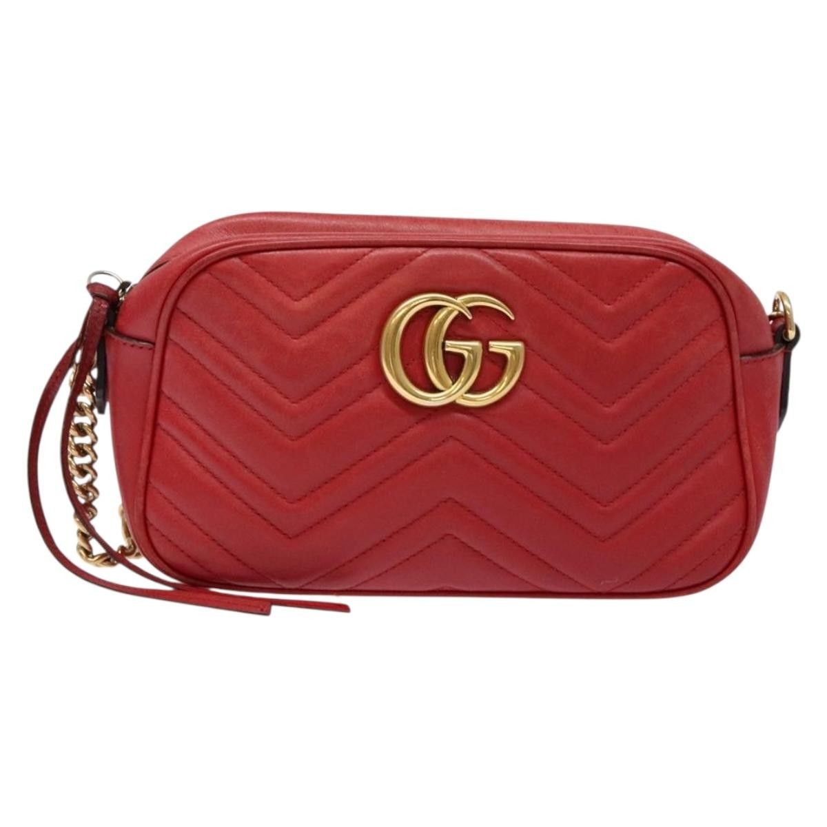 Gucci Gucci GG Marmont Triple Zip Chain Bag Matelasse Leather Size ONE SIZE - 16 Thumbnail