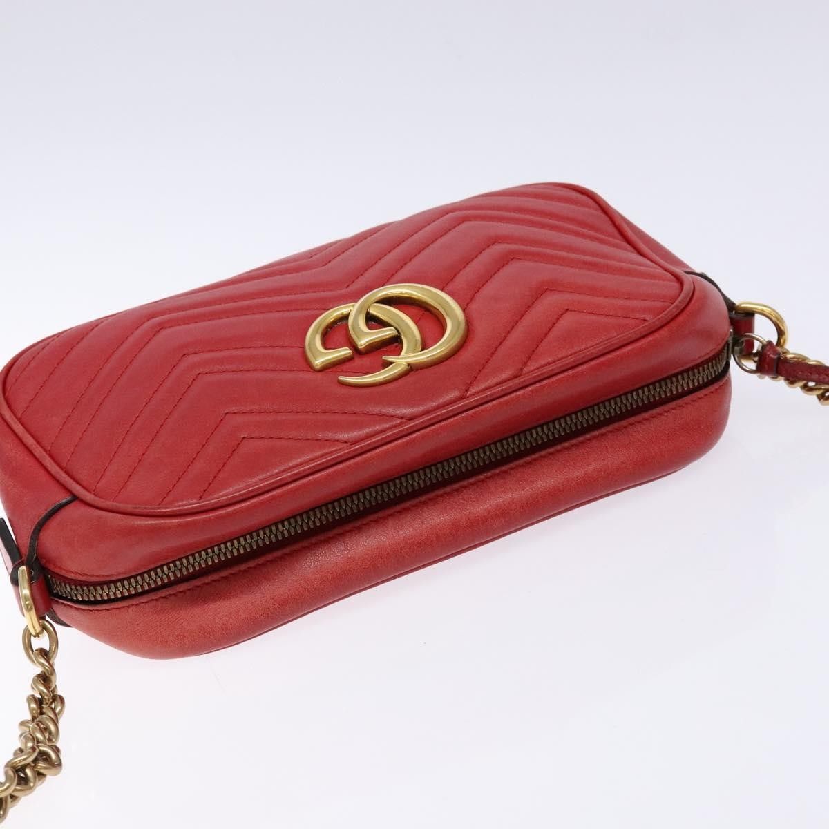 Gucci Gucci GG Marmont Triple Zip Chain Bag Matelasse Leather Size ONE SIZE - 15 Thumbnail