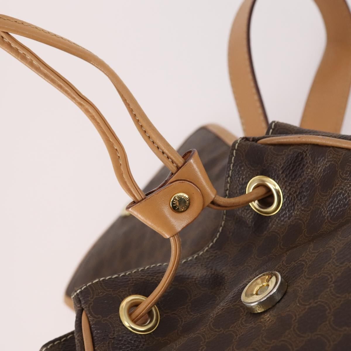 Celine Celine Vintage Drawstring Flap Backpack Macadam Coated Canvas Size ONE SIZE - 19 Thumbnail