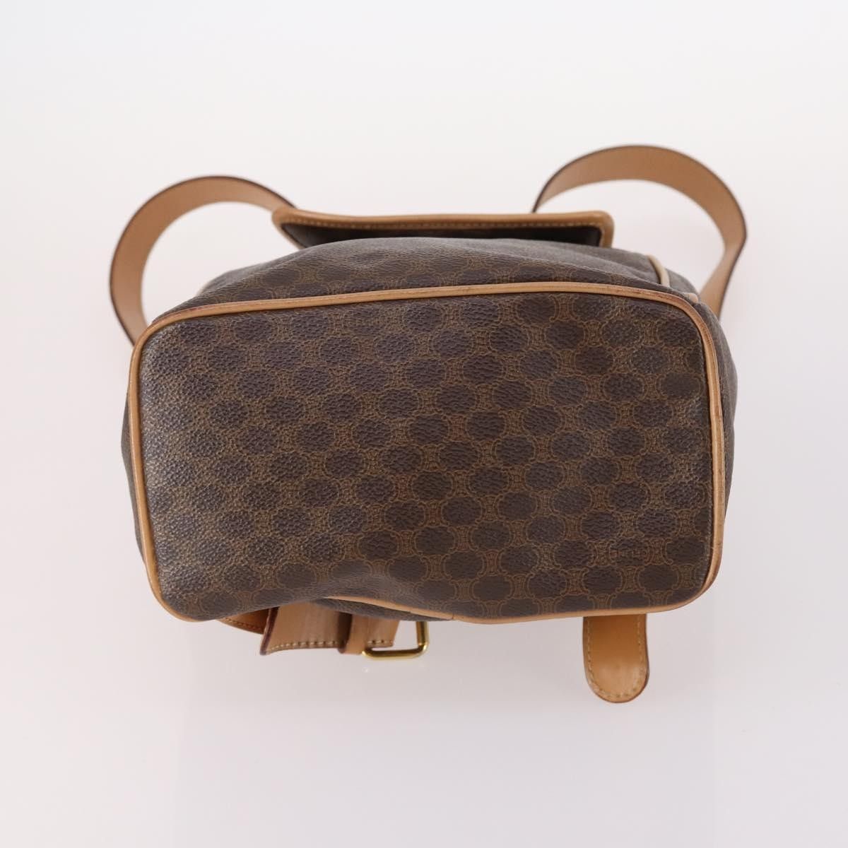 Celine Celine Vintage Drawstring Flap Backpack Macadam Coated Canvas Size ONE SIZE - 18 Thumbnail